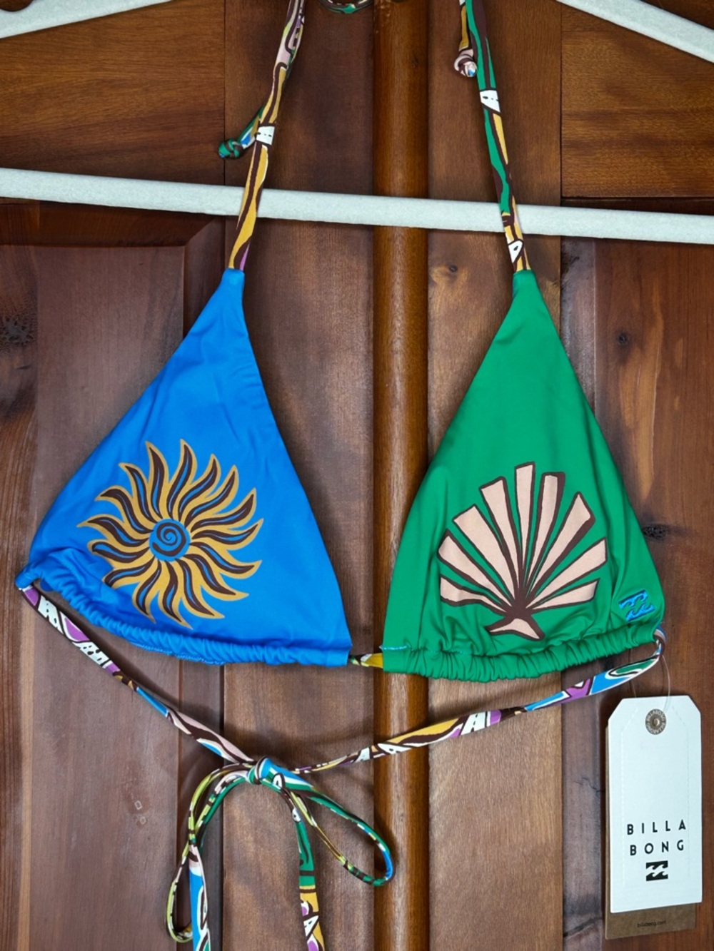 Billabong Heat Dream Remi Triangle Bikini Top Beachy Coastal Resort NWT - Picture 5 of 14